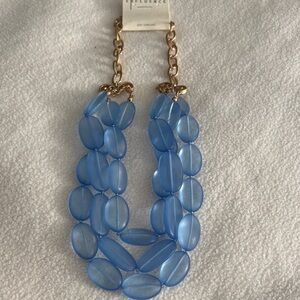 Elegant Blue and Gold Necklace